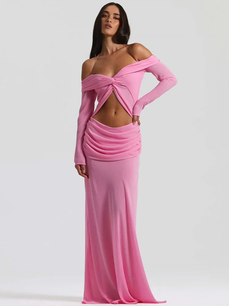 erika maxi dress Erika Lace Long Sleeve Dress