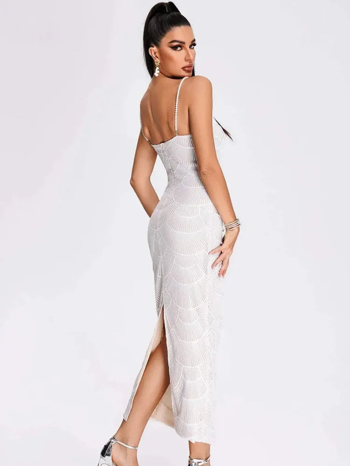 white midi dress