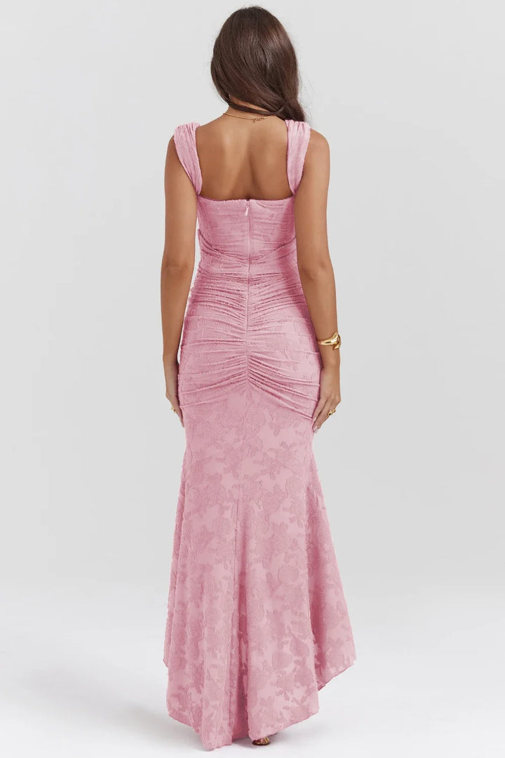pink maxi dress