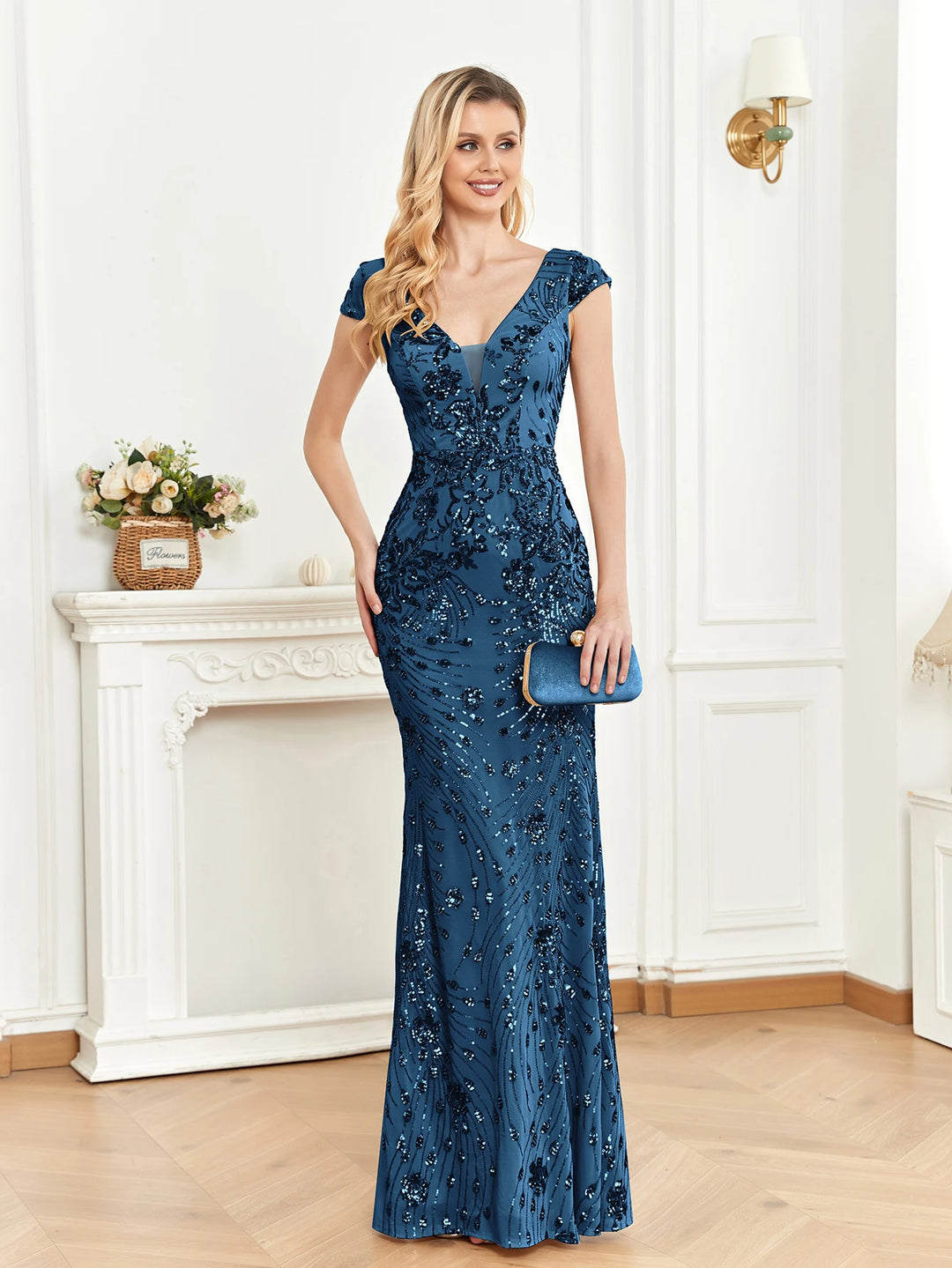 blue maxi dress