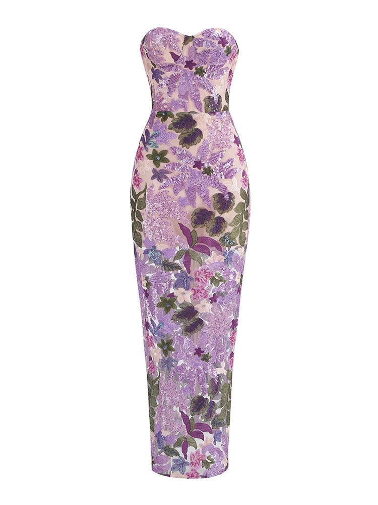 Whitney Maxi Dress - Luxurious Evening Wear Lavender / XS Whitney Maxi Dress - Luxurious Evening Wear Lavender / XS
