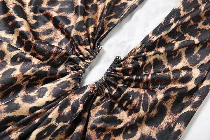Close-up of leopard print fabric with a white background