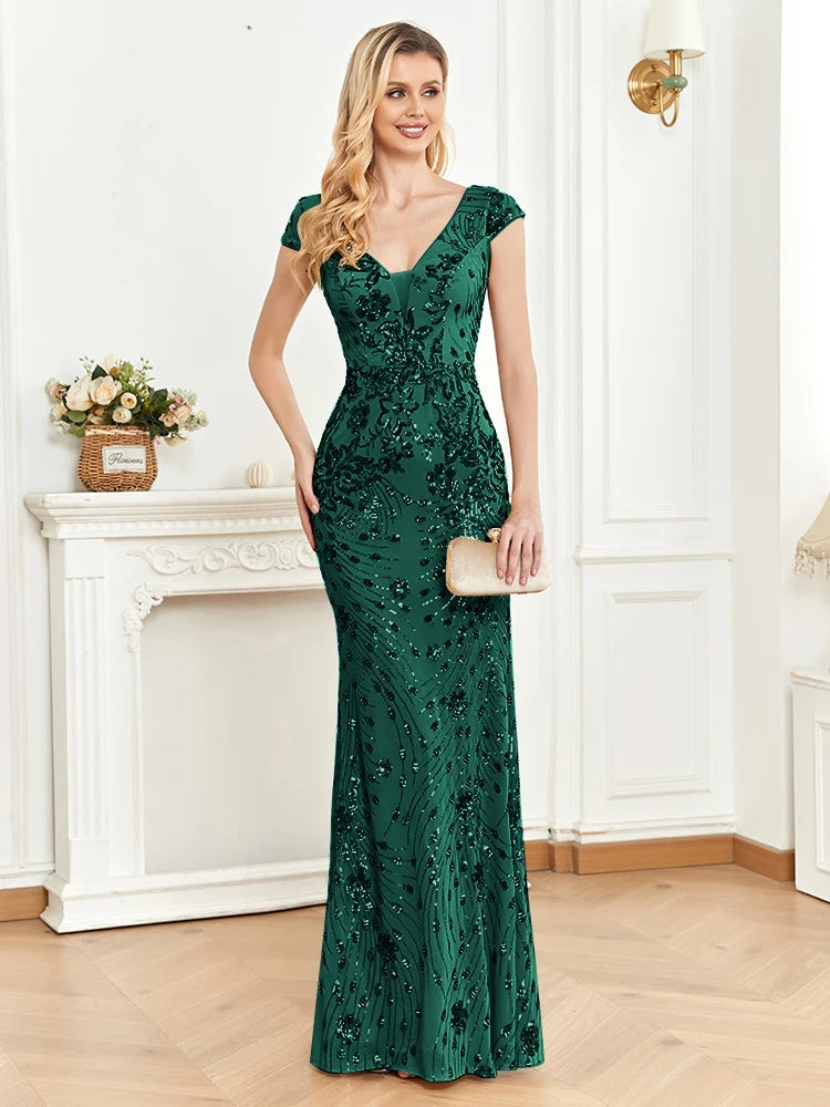 green maxi dress