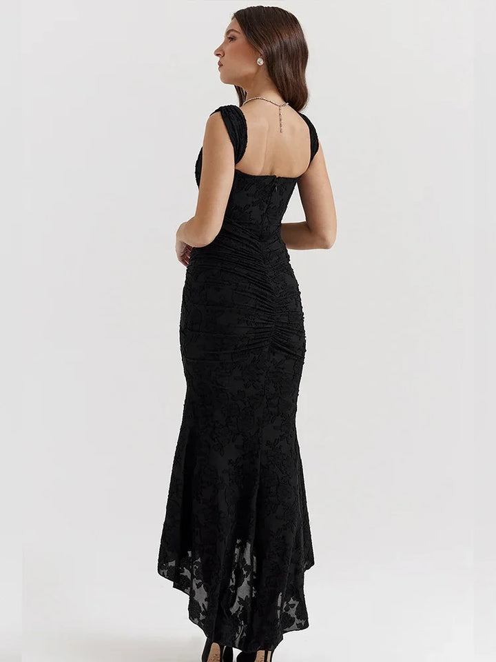 black maxi dress