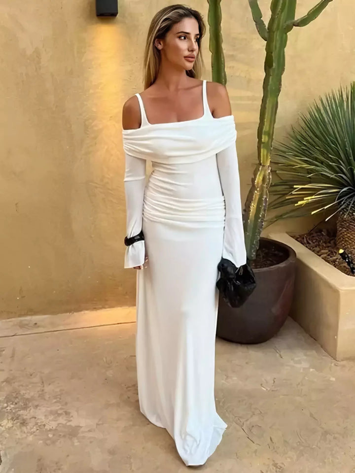 white maxi dress