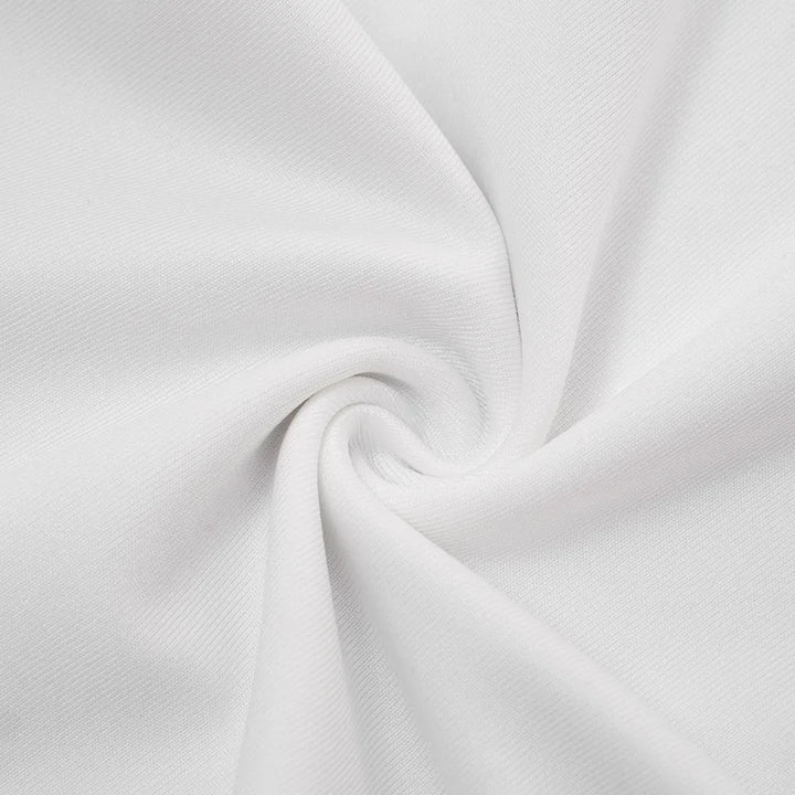 Close-up of white fabric with a subtle texture