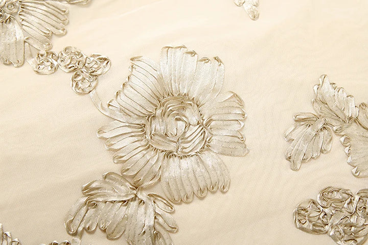 Decorative floral design on a beige background